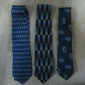 * Lot of 3 Men's Ties 100% Silk Surrey Zanzara